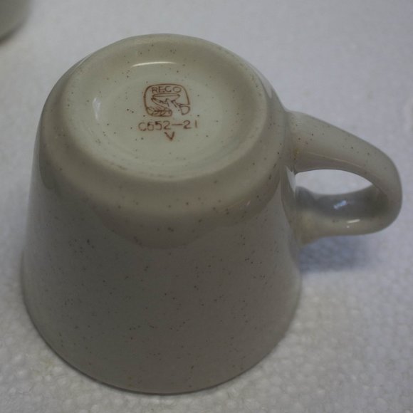 Set of 4 Brown Speckled Restaurant Ware 4 Ounce Rego Coffee Cups - Picture 5 of 11